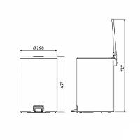 Lixeira Tramontina Loop Com Pedal 20l Redonda Inox Polido Inox Polido - 6
