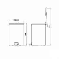 Lixeira Tramontina Loop Com Pedal 3l Redonda Inox Polido - 6