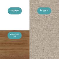 Guarda Roupa Solteiro 2 Portas Darvi Com Espelho Direito Carraro Branco - 9