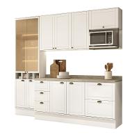 Armário De Cozinha Completa C Balcão Milla Muse Carraro Branco - 2