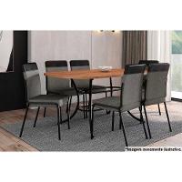 Kit 2 Cadeiras De Cozinha Duo 1739 Aço i Preto-linho Grafite-courano Preto - Carraro - 7