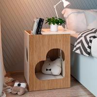 Rack 60 Pol Mesa Centro E Apoio Sala Lop4 Carvalho Off White Arly - 8