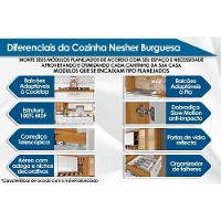 Cozinha Modulada Completa Burguesa Premium 6 Peças 3 Aéreos + 2 Balcões + 1 Paneleiro C6p57 Freijó Off White - 2