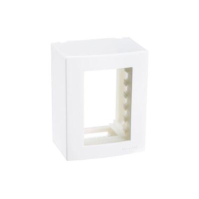 Caixa De Sobrepor Com Suporte Margirius Sleek 75x95 Para 3 Módulos Branca