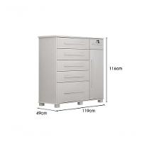 Cômoda Para Quarto Com Sapateira 6 Gavetas - 046-neve - Star Móveis - 2