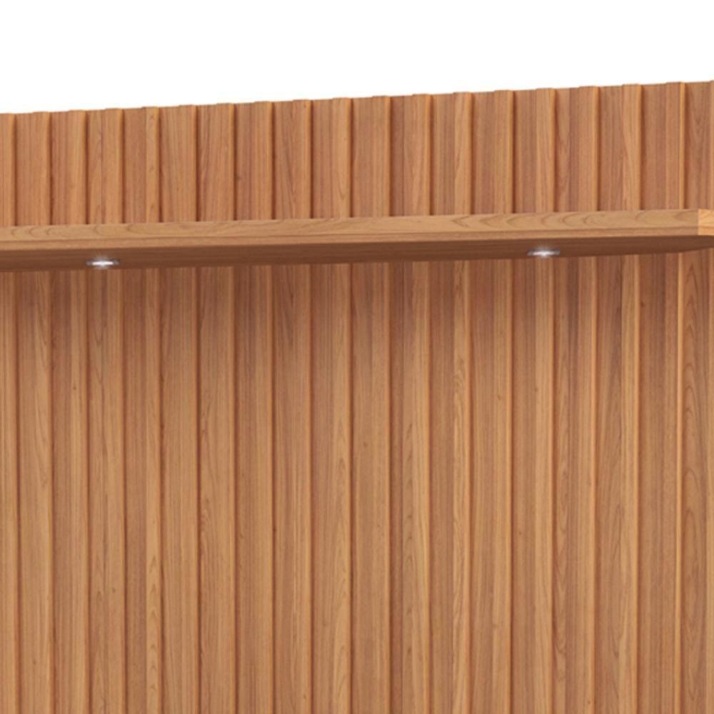 Painel Ripado Para Tv 65 Pol Com Led 2 Gavetas 183cm Baraka D03 Freijó Off White - Lyam Decor - 6