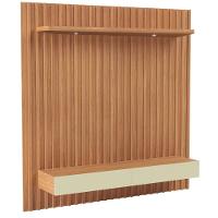 Painel Ripado Para Tv 65 Pol Com Led 2 Gavetas 183cm Baraka D03 Freijó Off White - Lyam Decor - 1