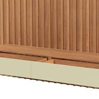 Painel Ripado Para Tv 65 Pol Com Led 2 Gavetas 183cm Baraka D03 Freijó Off White - Lyam Decor - 5