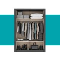 Guarda Roupa Solteiro 2 Portas Darvi Com 2 Espelhos Carraro Preto Touch - 6