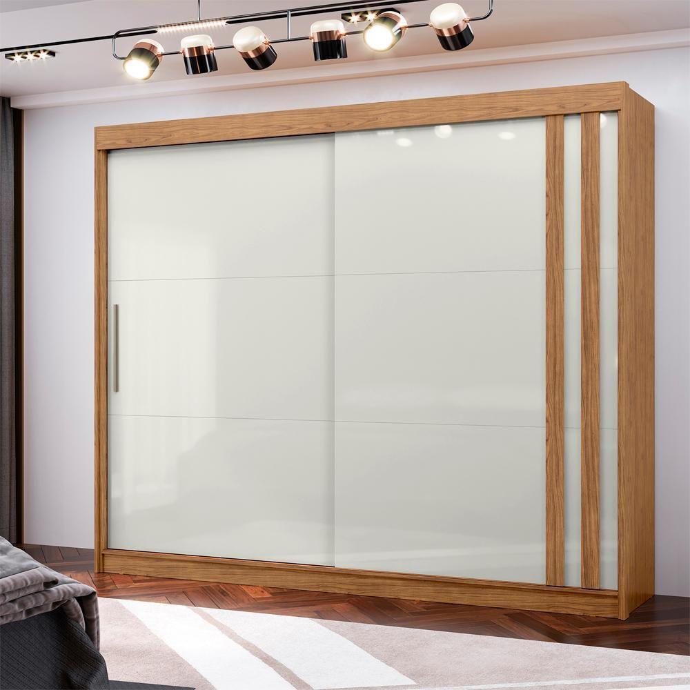 Guarda Roupa Casal 2p Correr Mdf 244 Cm Rd024 Mxm Off White - 6