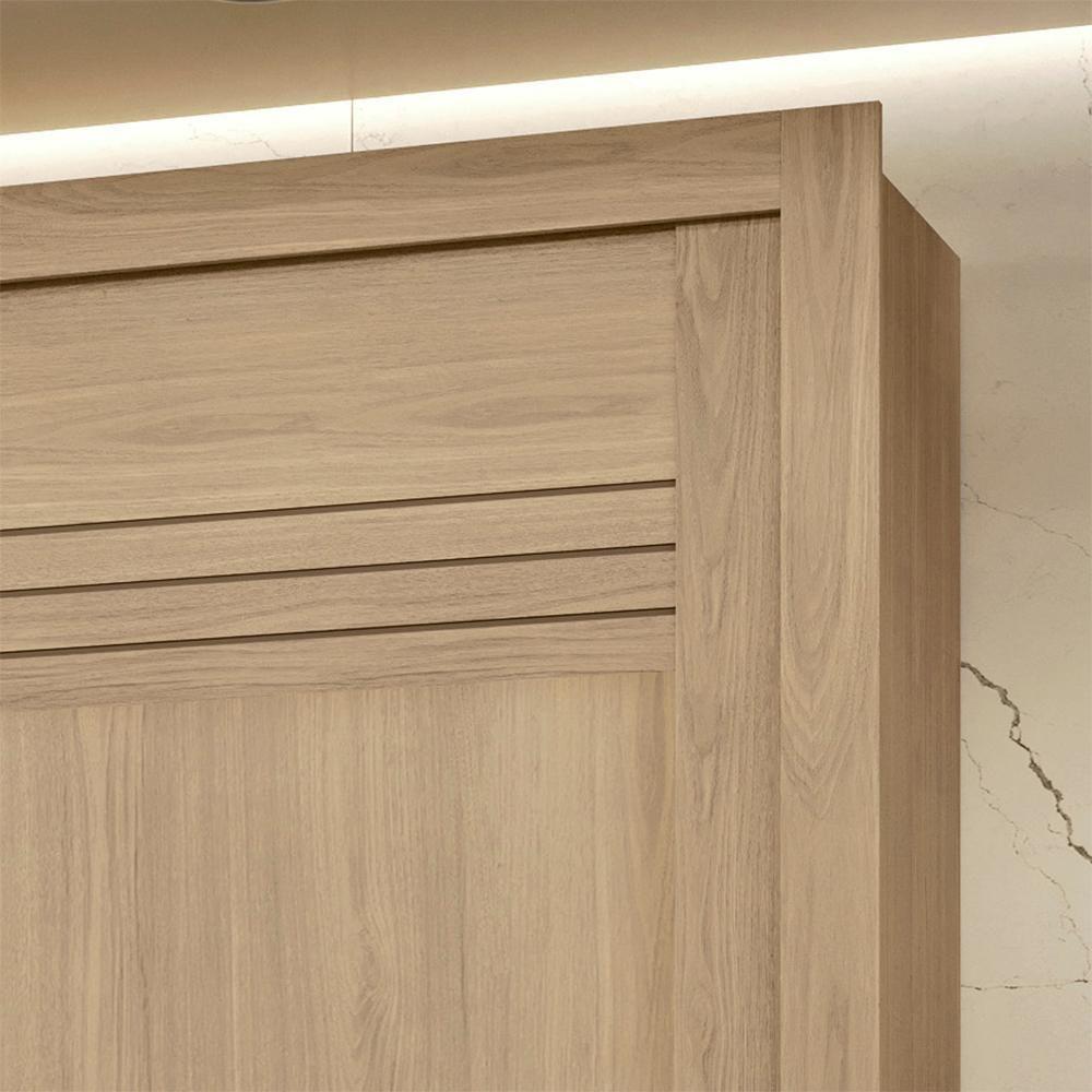 Guarda Roupa Casal 2pt Correr Mdf 231 Cm Tpl Rd033 Castanho Mxm - 4