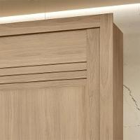 Guarda Roupa Casal 2pt Correr Mdf 231 Cm Tpl Rd033 Castanho Mxm