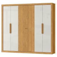 Guarda Roupa Casal 6pt Mdf 231 Cm Rg129 Marrocos Off White Mxm - 1