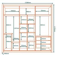 Guarda Roupa Casal 6pt Mdf 231 Cm Rg129 Marrocos Off White Mxm - 3