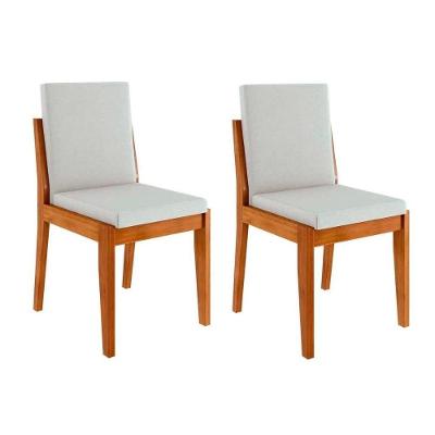 Kit 2 Cadeiras Sala Jantar Lady 2 Uni Natural - Nesher