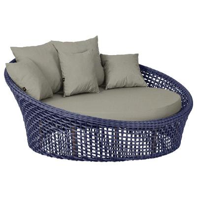 Chaise Hungria Pintura Marrom Corda Náutica E8 Trama Azul