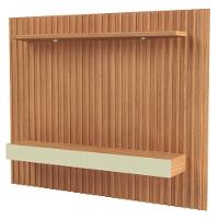Painel Ripado Para Tv 65 Pol Com Led 2 Gavetas 223cm Baraka D03 Freijó Off White - Lyam Decor - 5
