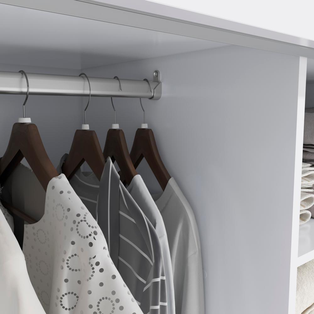 Guarda Roupa Casal Kappesberg 3 Portas Reversíveis de Correr 3 Espelhos 2 Gavetas Branco/Nogueira - 6