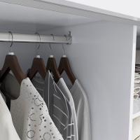 Guarda Roupa Casal Kappesberg 3 Portas Reversíveis de Correr 3 Espelhos 2 Gavetas Branco/Nogueira - 6