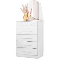 Cômoda 5 Gavetas Com Espelho Mdp Valentina Branco - 2