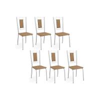 Cadeira Sala De Jantar Florença 2c005 Aço Kit 6 Uni Cromada-capuccino - Kappesberg - 1