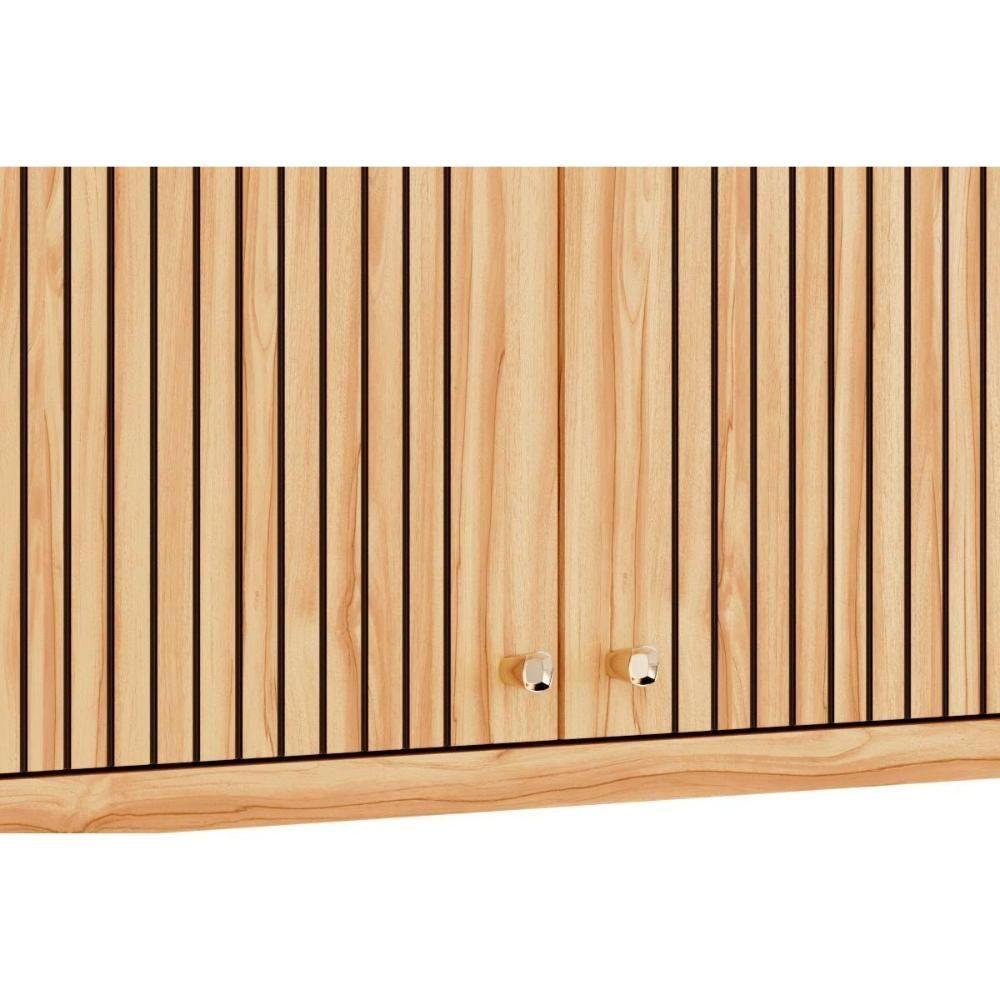 Armário Aéreo Cozinha Modulado Sauvignon Com 2 Portas Frisada 80cm Amendoa - Ronipa - 4