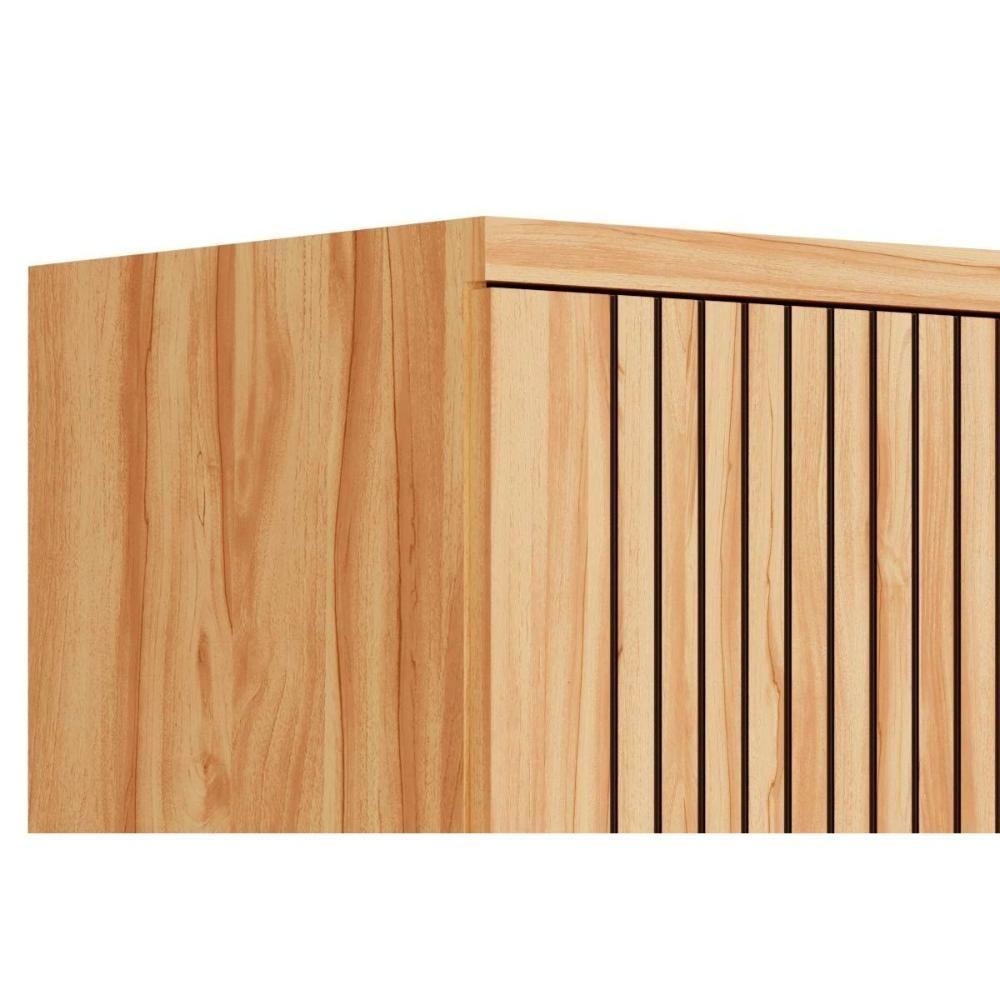 Armário Aéreo Cozinha Modulado Sauvignon Com 2 Portas Frisada 80cm Amendoa - Ronipa - 5