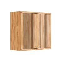 Armário Aéreo Cozinha Modulado Sauvignon Com 2 Portas Frisada 80cm Amendoa - Ronipa - 1