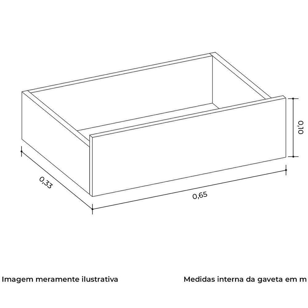Cômoda Grande 10 Gavetas e Pés Mdp Duello Branco - 9