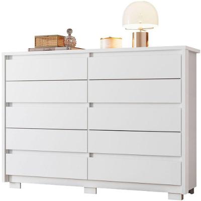 Cômoda Duello 10 Gavetas em MDF com Corrediças Telescópicas Branco