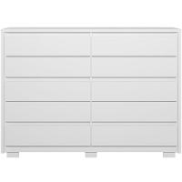 Cômoda Grande 10 Gavetas e Pés Mdp Duello Branco - 2