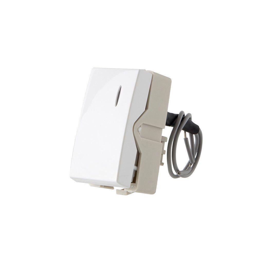 Módulo Interruptor Simples Com Luz Margirius Sleek 10A Branco - 1
