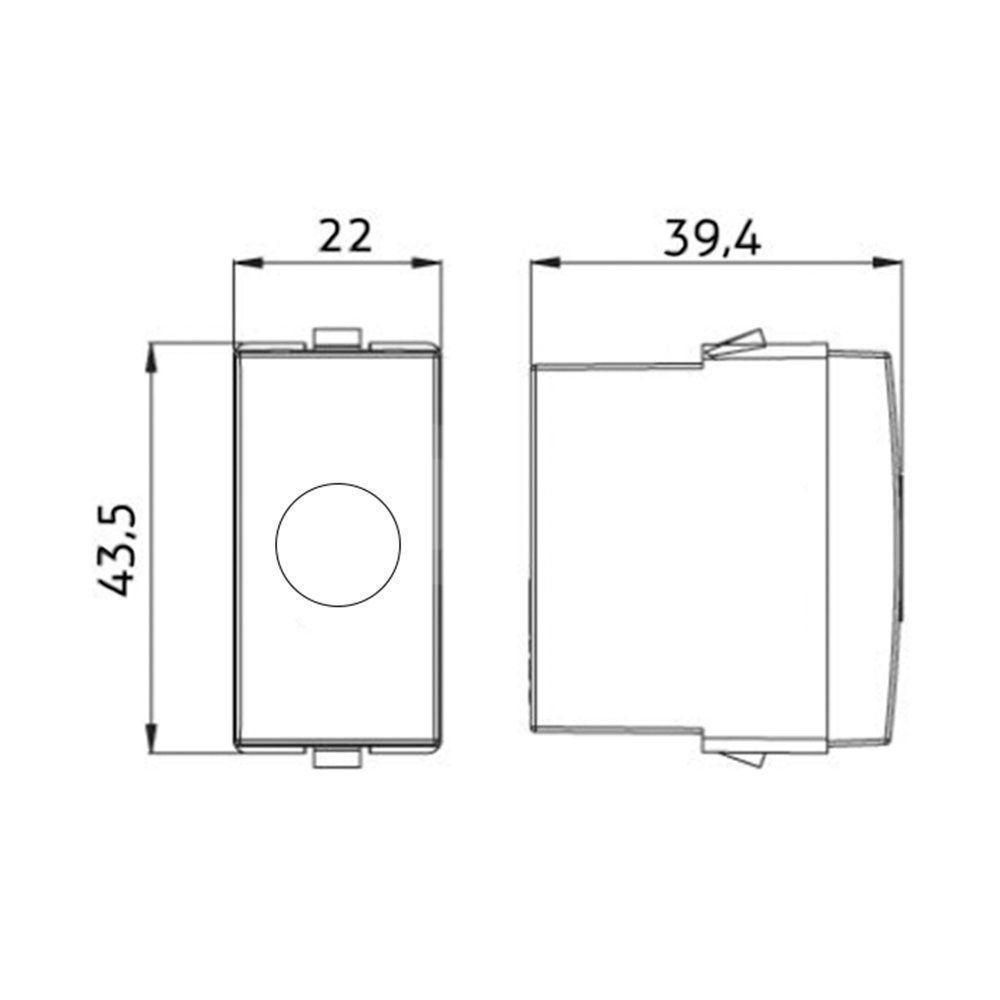 Módulo Interruptor Paralelo Touch Margirius Sleek Branco - 2
