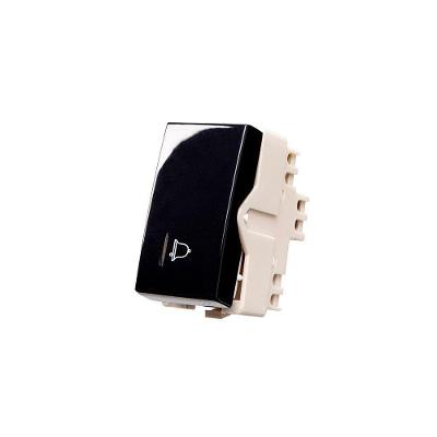 Módulo Interruptor Pulsador Para Campainha Com Luz Margirius Sleek 10A Preto Ebony