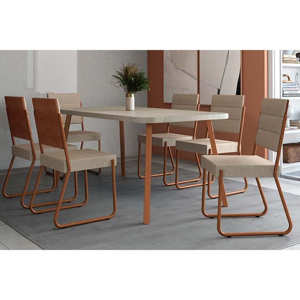 Kit 2 Cadeiras Sala Jantar 1736 Aço 2 Uni Preto-linho Grafite-courano Preto - Carraro - 9