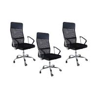 Kit 3 Cadeiras De Escritório Nagano Tela Mesh Giratória - 1