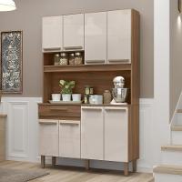 Armario De Cozinha Valparaiso 120 Cm Com 8 Portas E 1 Gaveta Freijo/baunilha - 1