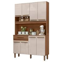 Armario De Cozinha Valparaiso 120 Cm Com 8 Portas E 1 Gaveta Freijo/baunilha - 2