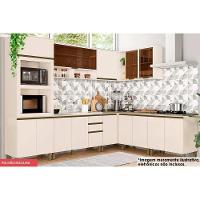 Cozinha 11 Peças (3 Armários + 1 Paneleiro + 4 Balcões + 3 Complementos) C5p81 Off White - 2