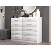 Cômoda 10 Gavetas Premium Marbela Branca - 1