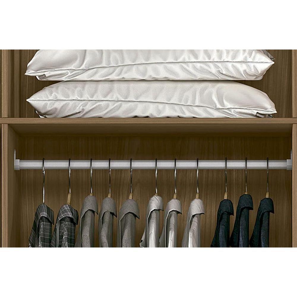 Guarda Roupa Casal 8 Portas E 4 Gavetas 8.4 Nápoles Jatoba/grafitte - Santos Andirá - 2