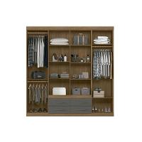 Guarda Roupa Casal 8 Portas E 4 Gavetas 8.4 Nápoles Jatoba/grafitte - Santos Andirá - 5