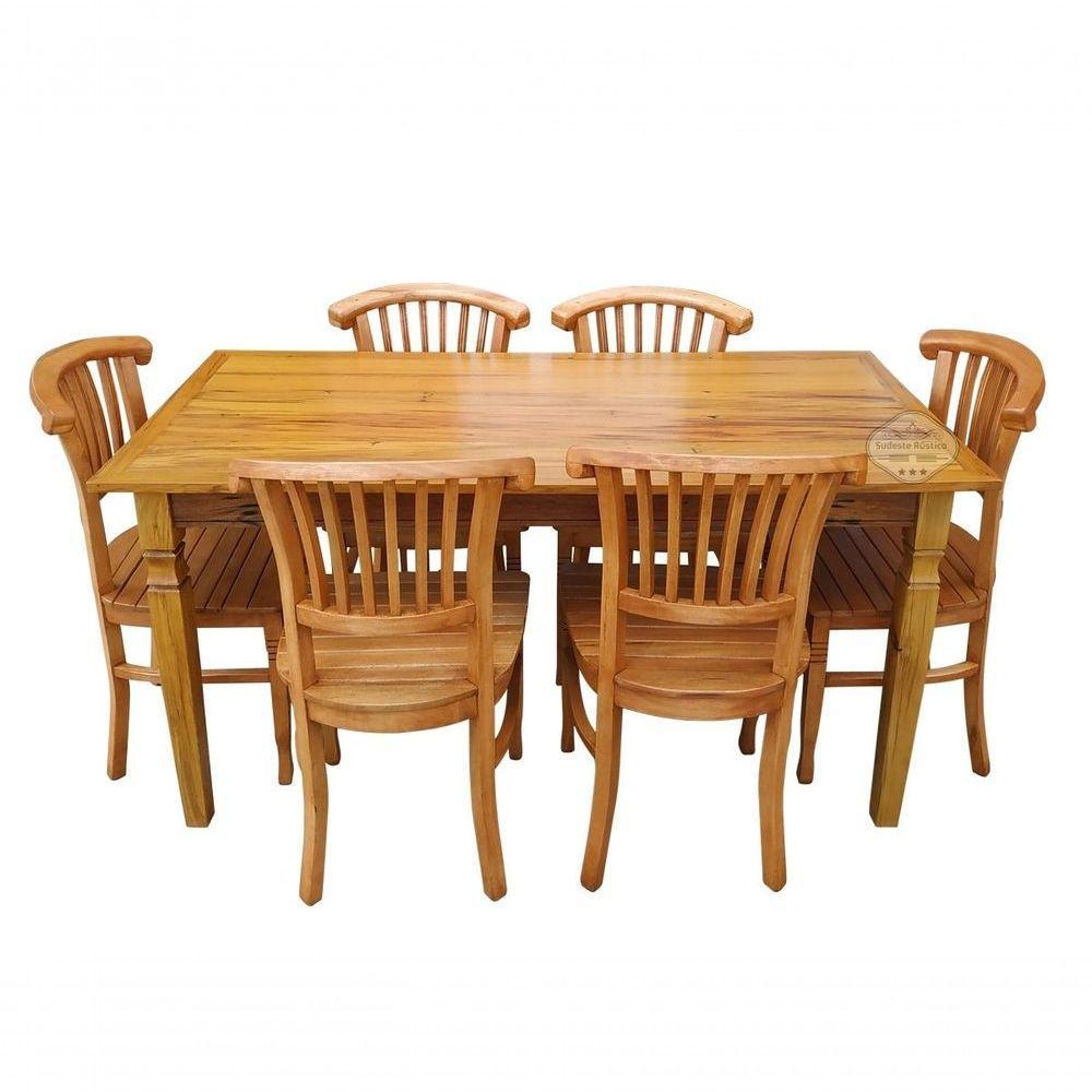 Mesa Em Madeira De Demolição Com 4 Banquinhos De Ladrilho Hidráulico - 7