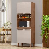 Paneleiro Pop Torre Quente 70cm Com 4 Portas E 1 Nicho Freijó/baunilha/freijó - 1