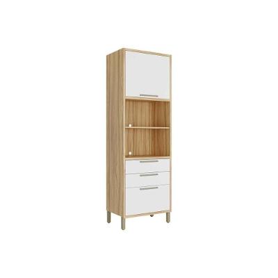 Torre Quente De Cozinha Syrah Com 2 Portas E 2 Gavetas 74x225m Amendoa-branco - Ronipa
