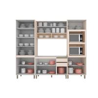 Cozinha Modulada Connect 6 Peças 1 Aéreo + Balcão + 2 Paneleiros + 2 Complementos C5p71 Off White2 Aéreos + 1 Balcão + 1 Complemento