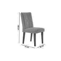 Cadeira Sala De Jantar Alegra Madeira Kit 2 Un Imbuia - Veludo Grafite - Rufato - 2