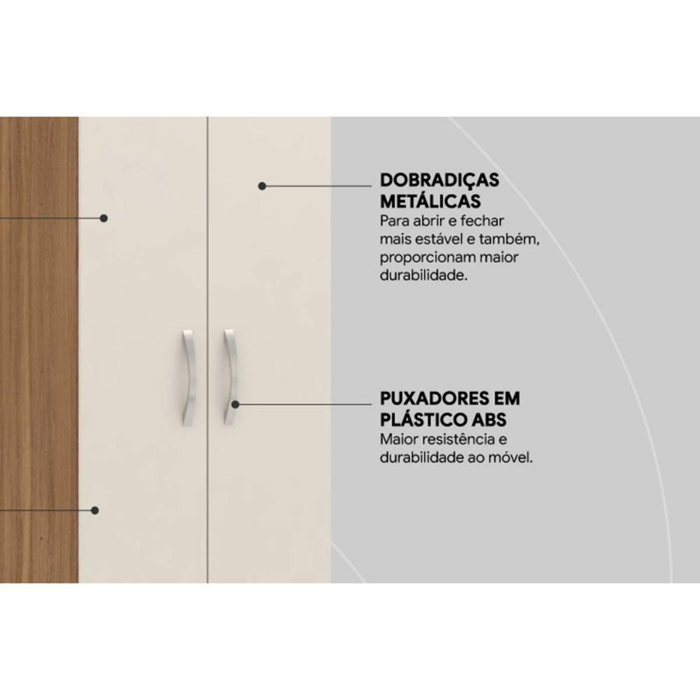 Armário Multiuso Infantil Viena C/ 2 Portas - Amendola/off White - Demóbile - 10