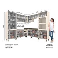 Cozinha Completa 10 Peças Connect 3 Aéreos 3 Balcões 2 Paneleiros 2 Complementos C5p94 Off White - 3