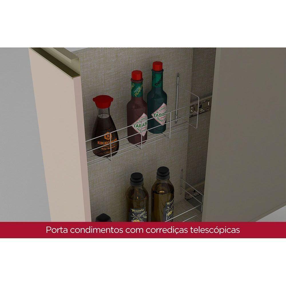 Cozinha Completa 8 Peças Connect 1 Aéreos 2 Balcões 2 Paneleiros 3 Complementos C8p05 Off White - 8